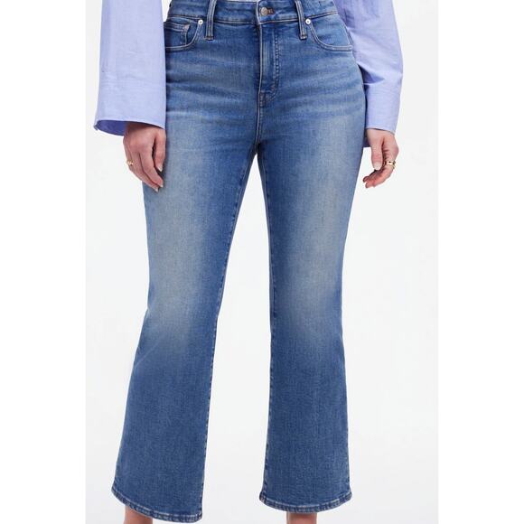 Madewell Curvy Kick Out Crop Jean Size 32 W Oneida Wash New NWT - Picture 2 of 6